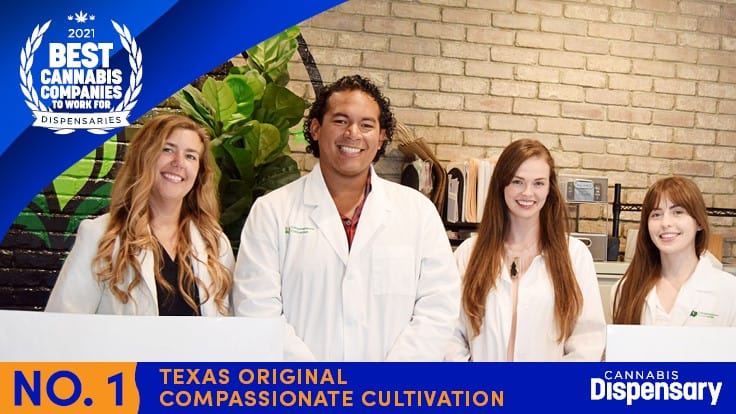 No. 1 Best Cannabis Companies to Work For - Dispensaries: Texas Original Compassionate Cultivation (TOCC)